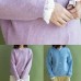 Vintage ruffles collar knitwear plus size pink long sleeve knitted cardigans