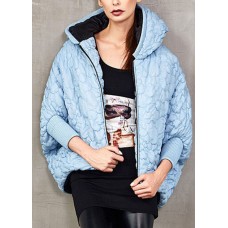 Casual Blue Hooded fashion Duck Down Puffer Jacket Winter