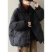 Vintage Black Cinched Duck Down Coat Winter