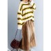 winter yellow knit tops trendy plus size o neck box top