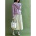 Vintage ruffles collar knitwear plus size pink long sleeve knitted cardigans