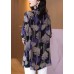 Beautiful Black Button Peter Pan Collar Print Chiffon Shirt Tops Half Sleeve