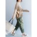 Chunky o neck khaki knit sweat tops fall fashion drawstring knit